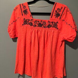 Time and Tru Size M Pink and Blue Top